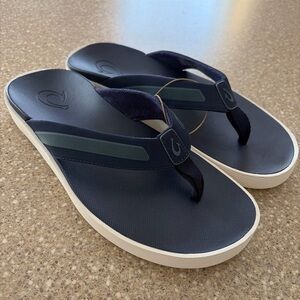 NEW Olukai Leeward Waterproof Sandals Flip Flops Navy Blue Men’s US 8 $100